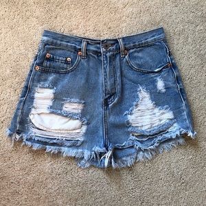High Waisted Jean Shorts